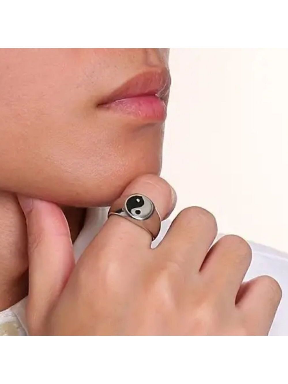 Retro Style Harmony Symbol Alloy Fashion Accessories Adjustable Ring